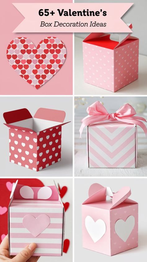 Looking for cute & creative Valentine’s box ideas? From DIY crafts to themed designs, these ideas are perfect for school or home celebrations! 🎨💕 #ValentineBox #DIYCrafts #CreativeIdeas Box Decoration Ideas, Romantic Decorations, Mini Gift Bags, Valentines Box, Box Decoration, Heart Confetti, Tinsel Garland, Felt Heart, Pom Pom Garland