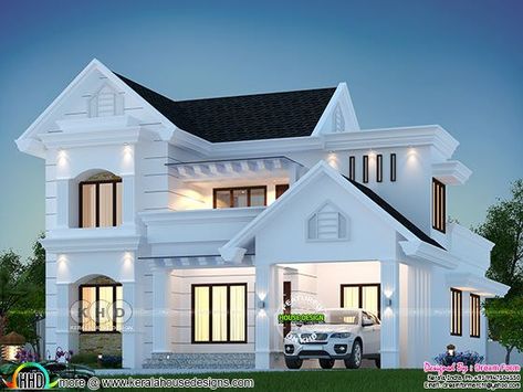 2 Storey House Design, House Roof Design, House Balcony Design, Best Modern House Design, Small House Elevation Design, Kerala House Design, House Plan Gallery, Kerala Houses, Modern Style House Plans