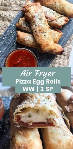 Air Fryer Pizza Egg Rolls  - These homemade egg rolls are stuffed with turkey pepperoni and mozzarella string cheese. Perfect for dipping in some homemade or store bought marinara sauce!  #airfryer #pizza #eggrolls Pizza Egg Rolls, Air Fryer Recipes Potatoes, Air Fryer Recipes Low Carb, Air Fryer Pizza, Air Fryer Recipes Breakfast, Homemade Egg Rolls, Air Fryer Pork Chops, Turkey Pepperoni, Air Fryer Chicken Wings