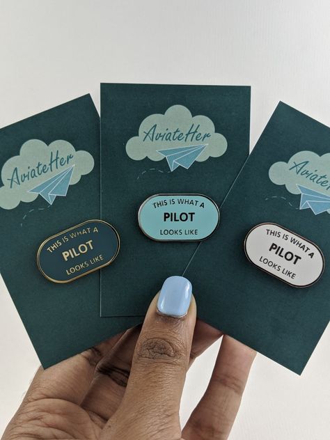 'This Is What A Pilot Looks Like' enamel pin badge in various colours Aviation Aesthetic, Pilot Career, Aviation Education, College Resume, Flight School, Female Pilot, Dream Career, Polymer Clay Jewelry Diy, Cool Business Cards