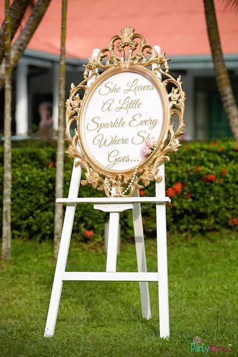 Princess Themed Bridal Shower Ideas, Over The Top Birthday Party, Fancy Themed Birthday Party, Princess Party Welcome Sign, Princess Party Signs, Once Upon A Time Birthday Party Theme Decoration, Two Fancy Birthday Party Girl, Two Fancy Birthday Party Ideas, Princess Aesthetic Party