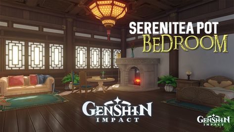 Serenitea Pot Bedroom, Genshin Teapot Bedroom, Relajatetera Ideas, Genshin Impact Teapot Ideas, Genshin Serenitea Pot Ideas, Diy Genshin, Genshin Impact Teapot, Genshin Serenitea Pot, Genshin Teapot Ideas