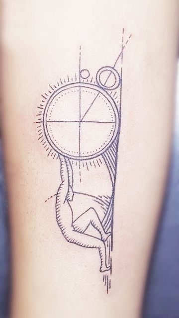 Sisyphus Tattoo, Tattoo On Calf, Tattoos For Female, Calf Tattoo, Tattoo On, Bangalore, Geometric Tattoo, Tattoos For Women, Tattoos