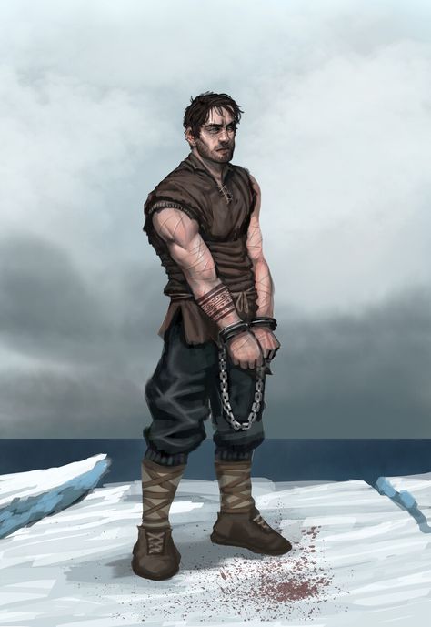 ArtStation - - Viking Slave , Michael David Antinucci Slave Character Design, Viking Character Design Male, Vikings Characters, Viking Drawings, Npc Art, Viking Character, Viking Village, Demi Human, Kid Character