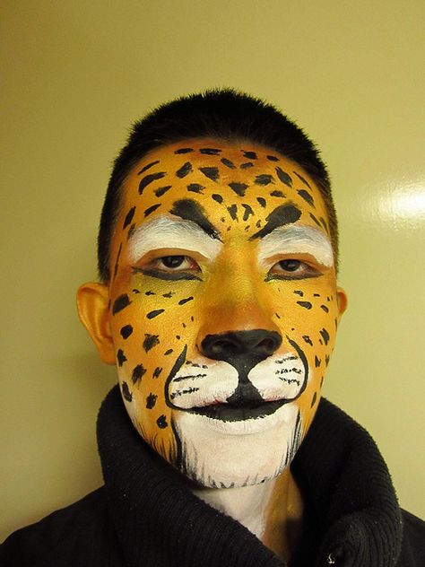 Jaguar 4 by Tob. Young, via Flickr Jaguar Face Paint, Jaguar Face, Dead Makeup, Wild Kratts, Face Painting Easy, Face Paintings, Painting Easy, Costume Makeup, Male Body