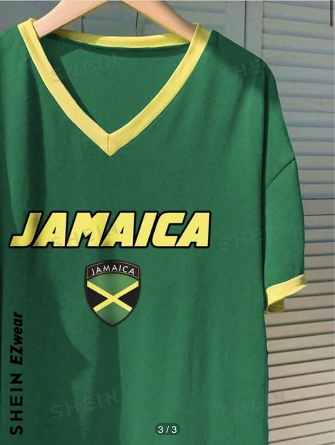 Jamaican Flag, Loose Shorts, Women T Shirts, Jamaica, Graphic Prints, Color Blocking, Womens Shirts, Flag, T-shirt