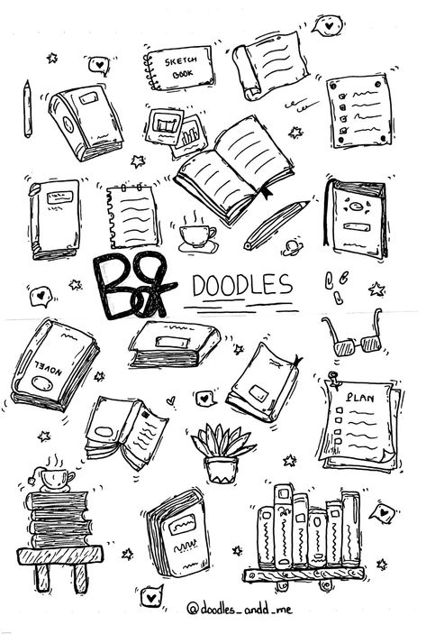 25+ Book Doodles Ideas to draw in your free time 📚 👉🏻 Follow my page on IG: @doodles_andd_me 🙆‍♀️ Cute English Doodles, Cute Book Doodles, Books Doodle Art, Space Filler Doodles, Bujo Book Theme, Engineering Doodles, Book Doodles Aesthetic, Reading Doodles, English Doodles