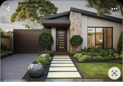 Medditeranean Landscape Front Yards, Street Appeal Australia Front Yards, Courtyard In House, Modern Front Landscaping, Modern Driveway Entrance, Modern House Entrance, Modern Backyard Patio, Modern Landscaping Front Yard, Front Entry Landscaping