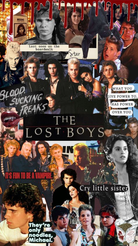 The lost boys, TheGlamReaperLLC, spooky mama, Horror, vampires, spooky, scary movies, horror addict, foryourpage Best Vampire Movies, 80s Aesthetic Wallpaper, Lost Boys Movie, The Lost Boys 1987, Movies Horror, Corey Feldman, Tim Burton Art, Vampire Love, Vampire Movies