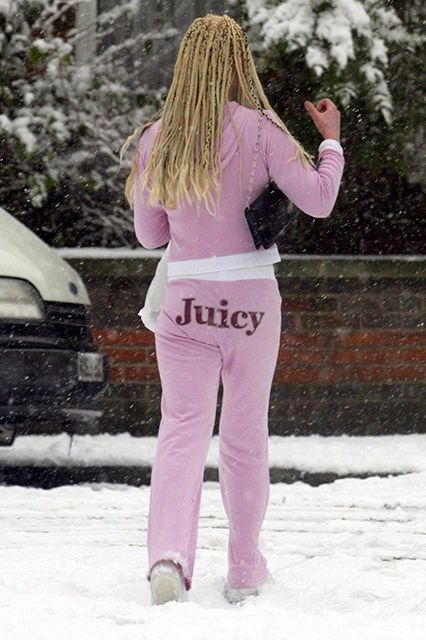 Juicy Couture tracksuits are now a part of history, according to this museum exhibit Trashy Chic, Juicy Couture Track Suit, Juicy Tracksuit, Barbie Christmas, College Wardrobe, Museum Exhibit, Juicy Couture Tracksuit, Winter Princess, 00s Fashion