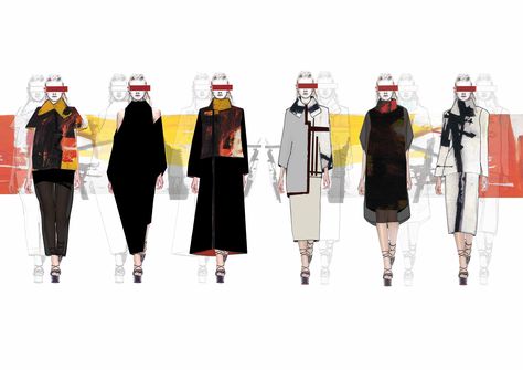 Final Line Up Fashion Illustration, Shahin Mannan, Fashion Illustration Portfolio, Brochure Ideas, Design Page, Fashion Design Sketchbook, Fashion Journals, Fashion Portfolio, Illustration Fashion Design