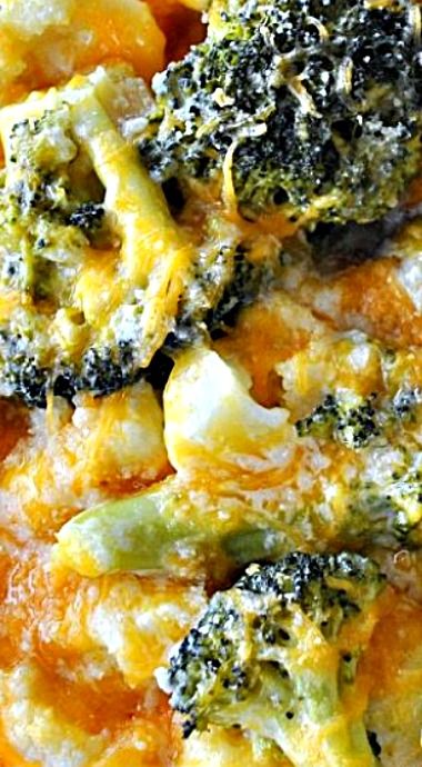 Creamy Baked Broccoli Tomato And Kale, Healthy Broccoli Cauliflower Casserole, Creamy Baked Broccoli With Tomatoes And Kale, Kale Casserole Recipes, Kale Casserole, Cauliflower Cheddar, Cauliflower And Cheese, Baked Broccoli, Mac And Cheese Casserole