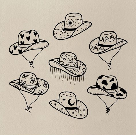 Western Tattoo Ideas, Zwilling Tattoo, Cowboy Hat Tattoo, Western Tattoo, Cowgirl Tattoos, Cowboy Tattoos, Flash Sheets, Herz Tattoo, Western Tattoos