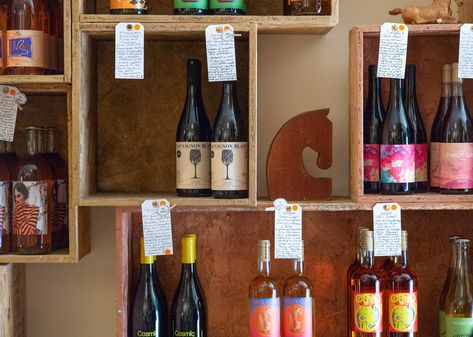 Natural Wine Shop, Restaurant Aesthetics, Natural Wine Bar, Wine Store Design, Wine Marketing, Wine Bar Design, Vine Bottle, Shelf Talkers, Wine Boutique