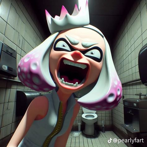 pearl from Splatoon compteively sharting meme Splatoon Hands, Splatoon Official Art, Pearl Splatoon, Hook Board, Marina Splatoon, Splat Tim, Splatoon Fanart, Splatoon Memes, Nintendo Splatoon