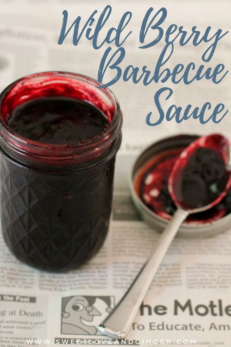 Wild Berry Recipes, Beauty Berry Recipe, Service Berry Recipes, Raspberry Barbecue Sauce, Blackberry Sauce For Meat, Huckleberry Bbq Sauce Recipe, Blackberry Bbq Sauce Recipes, Mulberry Bbq Sauce, Blackberry Bbq Sauce Recipes For Canning