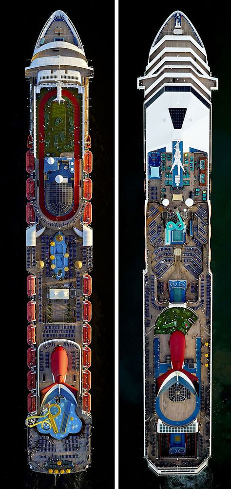 Largest Cruise Ships In The World Birds Eye View Is Stunning -  #arialphotography #cruises #photos #ships #vacation Cruise Ship Pictures, Carnival Ships, Disney Cruises, Carnival Cruises, Carribean Cruise, Ocean Cruise, Aerial Photos, World Birds, Cruise Liner