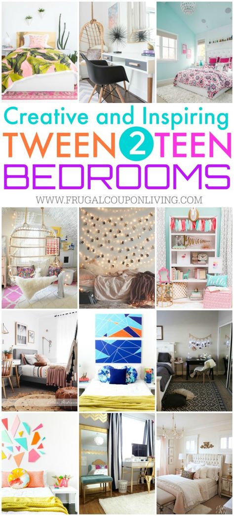 Inspiring Tween Bedroom Ideas on Frugal Coupon Living. Creative living ideas for your teenager, young adult or tween girl. Creative do it yourself (DIY) decor for your tween girl to teenager leaving for home. Creative Room Ideas, Teenage Bedroom Ideas, Preteen Bedroom, Creative Room, Teen Girl Bedroom, Ideas Hogar, Teenage Bedroom