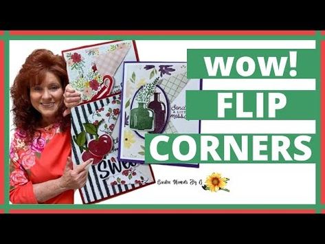 🔴Creating a Double Flip Corner Card you will love! 😊 - YouTube Fancy Fold Card Tutorials, Card Making Tips, Interactive Cards, Card Making Tutorials, Fancy Fold Cards, Fancy Folds, Fun Fold Cards, Card Tutorials, Floral Cards