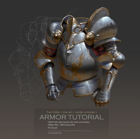 Armor tutorial by yuchenghong on DeviantArt Feather Anatomy, Mobius Final Fantasy, Armor Tutorial, Tamamo No Mae, Medieval Armour, Draw And Paint, Armadura Medieval, Fantasy Armor, Armor Concept