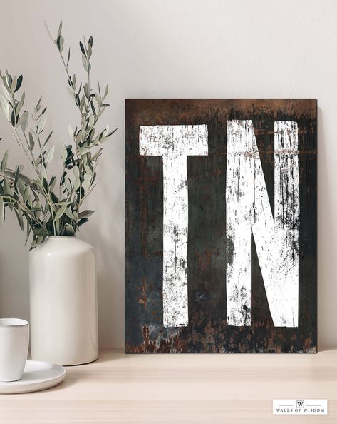 Purchase Tennessee Home State Vintage Canvas Wall Art - Retro TN Lovers Rustic Loft Home Bar Decor Tennessee Wall Decor, Loft Home, Rustic Loft, Rustic Western Decor, Loft House, Home Bar Decor, Farmhouse Wall Art, Canvas Signs, Mural Wall Art