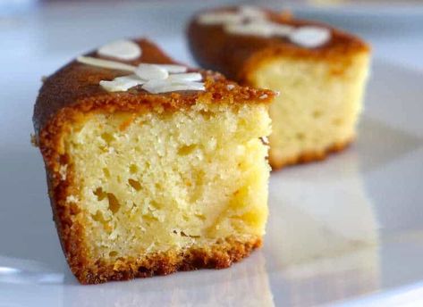 Greek Yogurt Cake Soaked in Syrup Recipe (Yiaourtopita) - My Greek Dish Greek Cake, Greek Yogurt Cake, Inside Cake, Yoghurt Cake, Slice Of Cake, Greek Yogurt Recipes, Greek Desserts, Yogurt Cake, Greek Dishes