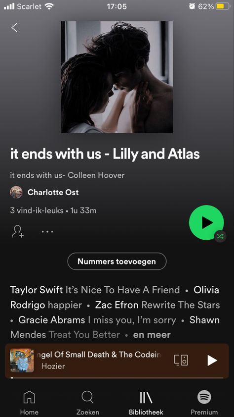 it ends with us playlist Lilly And Atlas It Ends With Us, It Ends With Us Songs, It Ends With Us Playlist, Lilly And Atlas, It Ends With Us Atlas, Lily And Atlas, Spotify Playlist Ideas, Playlist Inspiration, Hoover Books