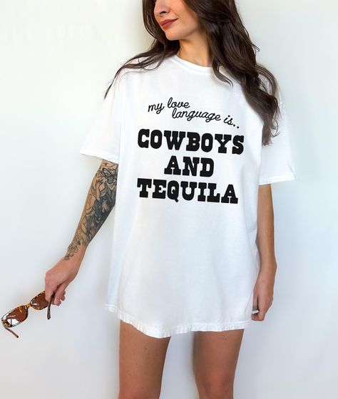 Cowboys And Tequila Graphic Tee T-Shirt for Women, retro, trendy, western, country, cowgirl, cowboy, texas, rodeo, Nashville, tequila Tequila Graphic, Rock Tshirts, Texas Rodeo, Tequila Shirt, Country Cowgirl, Cowgirl Cowboy, Trendy Tshirts, T Shirt For Women, Tequila