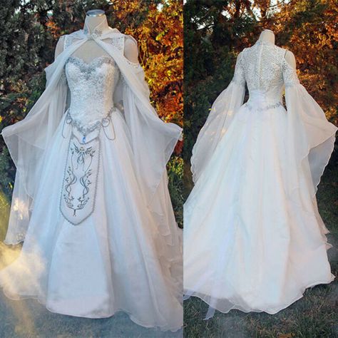 Elf Wedding Dress, Medieval Wedding Dress, Elf Dress, Victorian Wedding Dress, Bolero Pattern, Medieval Wedding, Victorian Wedding, Fantasy Wedding, Fantasy Gowns