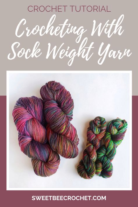 Sock Yarn Projects Crochet, Sock Weight Yarn Patterns Crochet, Sock Yarn Crochet Patterns, Crochet With Sock Yarn, Sock Yarn Projects, Sock Yarn Crochet, Crochet Sock Pattern Free, Yarn Projects Crochet, Bee Crochet