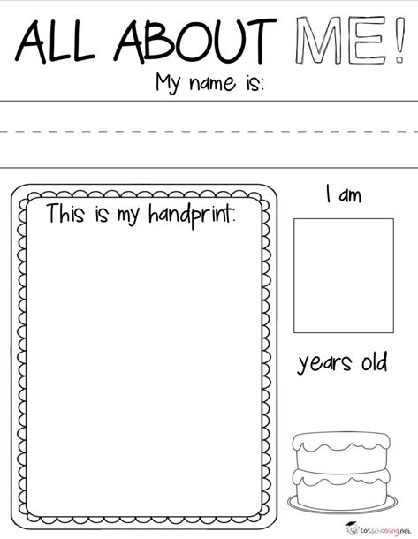 Preschool Portfolio, About Me Worksheet, All About Me Preschool Theme, Me Worksheet, Me Preschool Theme, All About Me Printable, All About Me Book, All About Me Worksheet, All About Me Preschool