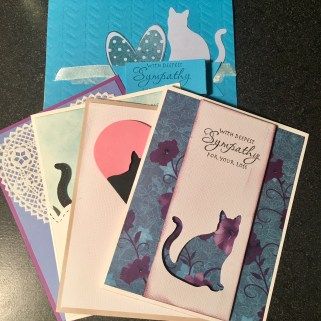 Pet Sympathy Cards Tutorial • Dog and Cat • Laura’s Craft Closet Sympathy Handmade Cards, Cat Sympathy Cards, Loss Of Pet Card, Cat Cards Handmade, Cards Tutorial, Cat Sympathy, Craft Closet, Sympathy Cards Handmade, Pet Sympathy Cards