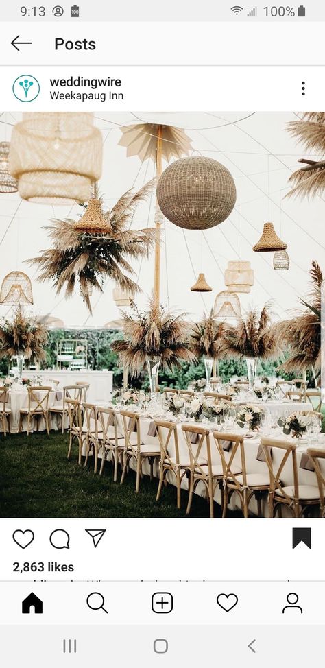 Wedding Reception Hall, Tent Wedding Reception, Tent Reception, Reception Hall, Styling Inspiration, Tent Wedding, Pampas Grass, Wedding Wire, Boho Wedding