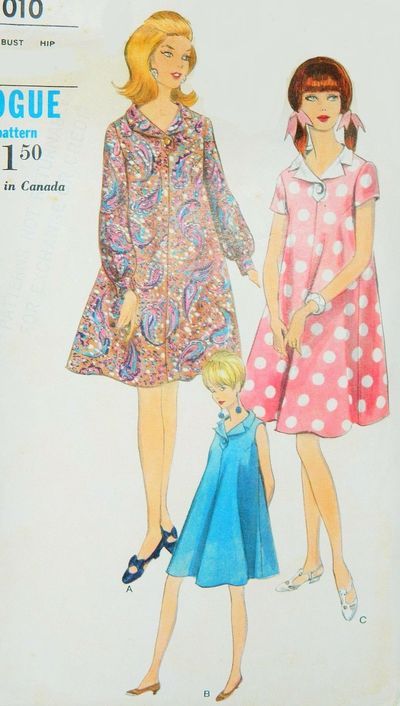 7010d9 Vintage Maternity Clothes, Collar Sewing Pattern, Maternity Sewing Patterns, Maternity Patterns, Button Down Outfit, Maternity Sewing, Collar Sewing, 60s Fashion Dresses, Vintage Maternity