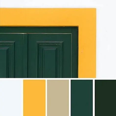 Website Color Palette, Office Interior Design Modern, Wall Texture Design, Color Palette Yellow, Bedroom Orange, Interior Design Guide, Green Palette, Yellow Interior, Green Colour Palette