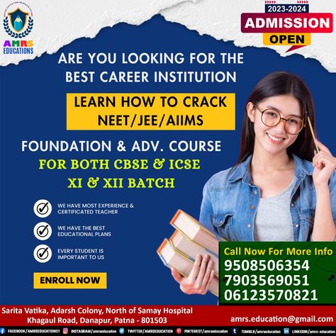 With the team of experts AMRS Coaching Institute is all set to provide you a better form of learning. We focuses on every child's academic performance Creative Coaching, Coaching Institute, Best Careers, The Team, Coaching, Foundation, Education, How To Plan