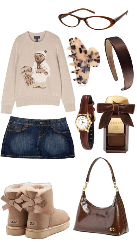 Fashion Outfits Accessories, Cute Fashionable Outfits, Fall Vibe Outfits, Brown Earmuffs Outfit, Cold Holiday Outfits, Germany Style Outfits, Winter Outfit Collage, My Aesthetic Core Outfits, Stockholm Outfit Ideas