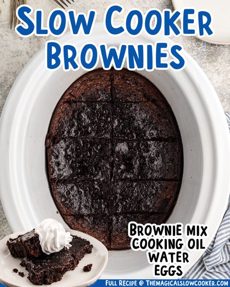 Crock Pot Brownies, Slow Cooker Brownies, Hot Fudge Cake, Slow Cooker Recipes Dessert, Apple Dump Cakes, Slow Cooker Apples, Crock Pot Desserts, Dinner Sandwiches, Slow Cooker Desserts