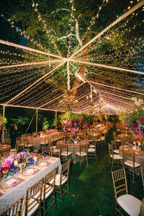 Twinkle string lights at outdoor tent wedding reception Supper Club Theme, Garden Wedding Reception, Boda Mexicana, Wedding Inside, Have Inspiration, Outdoor Tent, Tent Wedding, Twinkle Lights, Wedding Lights