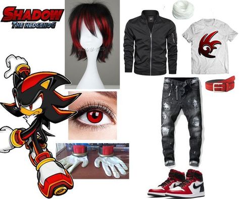 #Sonicthehedgehog #SonicShadow #Shadowthehedgehog #Cosplay #Outfits Shadow Inspired Outfit, Shadow The Hedgehog Outfit Ideas, Shadow The Hedgehog Outfit, Shadow The Hedgehog Cosplay, Shadow Cosplay, Cosplay Clothes, Drag King, Transformers Movie, Transformers Characters