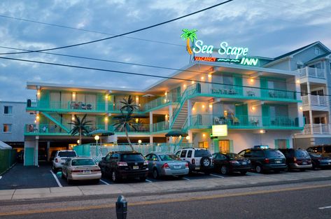 The Seascape Inn, Wildwood Crest, NJ Wildwood Crest Nj, Victorian Cape, Wildwood Crest, Sea Scape, Wildwood Nj, Vintage Hotels, Restaurant Week, Jersey Girl, Cape May