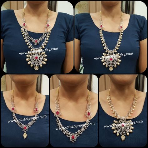 Multi Use Detachable Diamond Necklace Detachable Jewellery, Diamond Necklace Set Indian, Uncut Diamond Necklace, Diamond Necklace Indian, Diamond Gold Earrings, Indian Diamond Jewellery, Gold Bangles Indian, Bridal Diamond Necklace, Gold Pendent