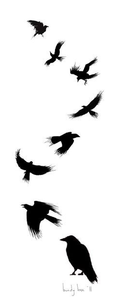 Related image Raven Or Crow Tattoo, Tree Tattoo Side, Bird Tattoo Ribs, Rabe Tattoo, Crow Tattoo Design, Vogel Tattoo, Tato Minimal, Black Bird Tattoo, Flying Bird Tattoo