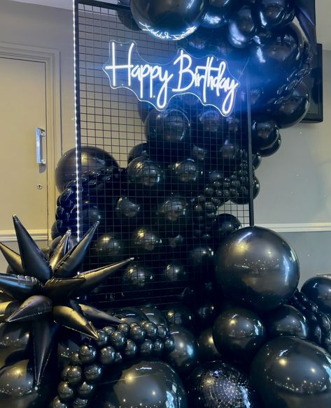 49+1 is the NEW 50 ✨ All black everything 🪩 #50 #birthday #party #partydecoration #decor #balloonsdecoration #balloonstylist #balloon #50thbirthday #fyp #liverpoolstylist #liverpoolballoons #smallbusinessowner Black Shimmer Wall, 50 Birthday Party, Shimmer Wall Panels, Backdrop For Christmas, Wedding Anniversary Party Decorations, 50 Birthday, Sequin Backdrop, Shimmer Wall, Black Everything