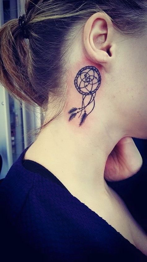 Ear Tattoo, Behind Ear Tattoo, Dream Catcher, Body Art, Art Inspiration, Tattoos