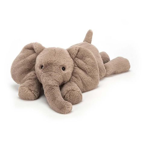 Jellycat Medium Smudge Elephant Plush Soft To y | Suitable From Birth - Yellow Octopus Jelly Cat Elephant, Smudge Elephant, Jellycat Elephant, Jellycat Smudge, Jellycat Wishlist, Personalised Jumpers, Jellycat Toys, Elephant Soft Toy, Jellycat Stuffed Animals