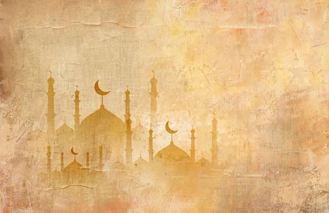 Islamic background of a mosque beige lin... | Premium Photo #Freepik #photo #moon #glow #surface #candles Mosque Background, Islamic Wallpapers, Old Paper Background, Islamic Background, Month Of Ramadan, Background Powerpoint, Historical Background, Collage Wall, Vintage Landscape