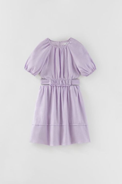 Dresses for Girls | Explore our New Arrivals | ZARA United States Kids Girls Dress, Zara Girls Dresses, Quilted Dress, Dress With Cutouts, Embroidered Jumpsuit, Girl Trends, Dress Zara, Mauve Dress, Textured Dress