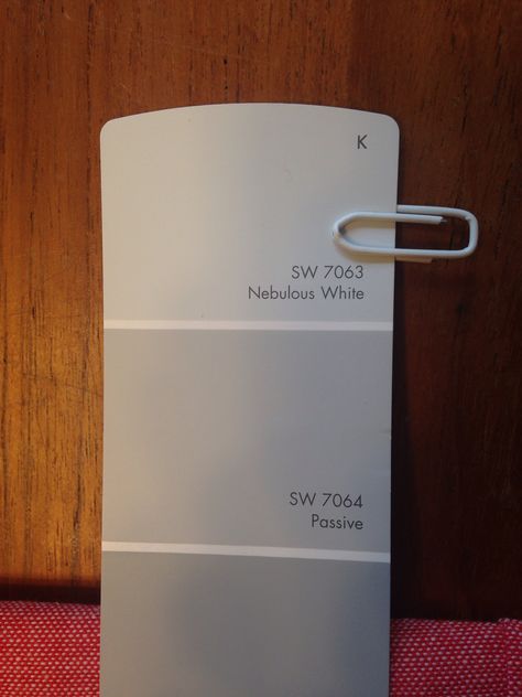 SW 7063 Nebulous White for shed (similar color to our house's siding) by Sherwin-Williams Sw Moderate White, Sw Nebulous White Walls, Sw Nebulous White, Sw Pussywillow Paint, Nebulous White, Nebulous White Sherwin Williams, Sherwin Williams Nebulous White Walls, Delicate White Paint Color Ppg, White Bathroom Colors