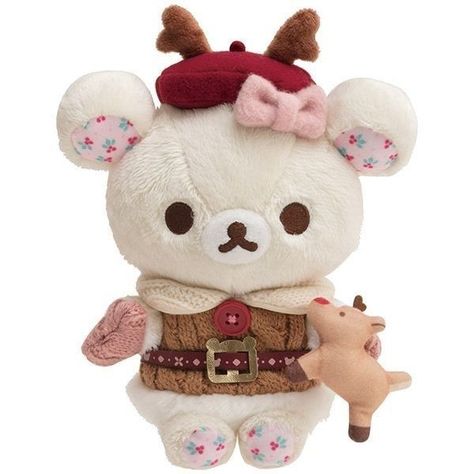 Christmas Rilakkuma, Rilakkuma Plushie, Christmas Cottagecore, Rilakkuma Plush, Unicorn Halloween, Kawaii Christmas, Christmas Layouts, 캐릭터 드로잉, Kawaii Plushies